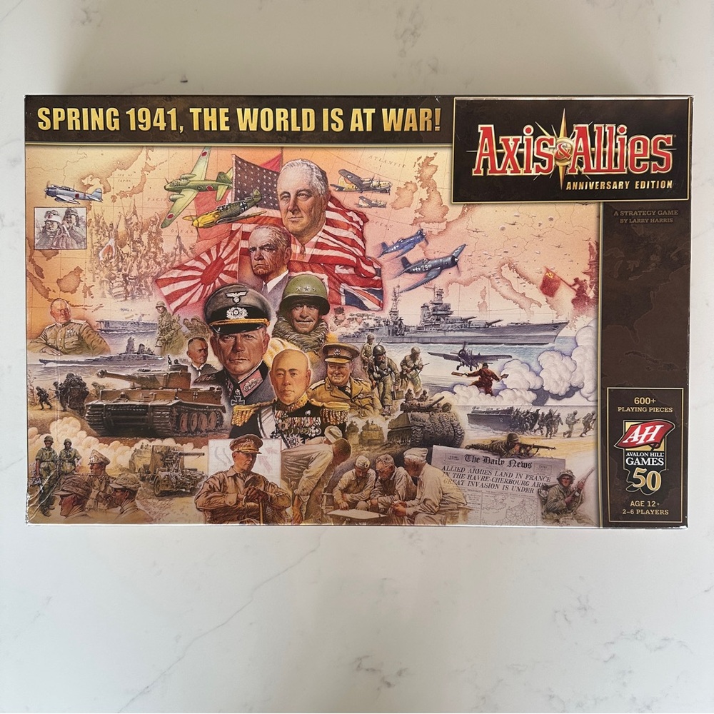 Axis & Allies Anniversary Edition Board Game - Complete w/ Minor Box Damage🎲